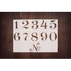 Reusable Typeface Numbers Stencil 2 Tall - 11x8.5 Vintage Craft Design