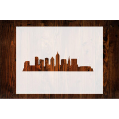 Cleveland Skyline Stencil 11x8.5 - Reusable, Sturdy for Art & Crafts