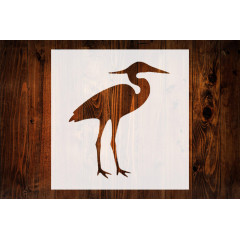 Heron Style Design Stencil, 4-Inch, Reusable Mylar Cutout for Art, Crafts & DIY Projects