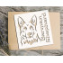 German Shepherd Dog Stencil - 5.5x5.5 in - Reusable Arts & Crafts Template