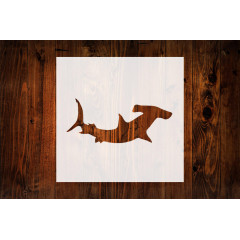 12 Hammerhead Shark Stencil - Reusable Mylar Cutout for Crafts & DIY Art