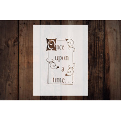 Once Upon A Time Stencil 8.5x11 - Perfect for Crafts & Storybook Decor