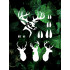 Hunting Buck Head & Tracks Rack Deer Stencil, Reusable & Sturdy, 8.5" x 11", Custom Wildlife Art Template