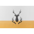 Hunting Buck Head Rack Deer Stencil, Reusable & Sturdy, 8.5" x 11", Custom Wildlife Art Template