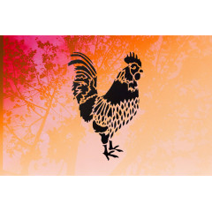 Reusable Farm Rooster Stencil 8.5" x 11" - Custom Country Bird Design for Rustic Crafts