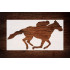 Reusable Race Horse Stencil 11" x 8.5" - Dynamic Equestrian Design for Racing Crafts