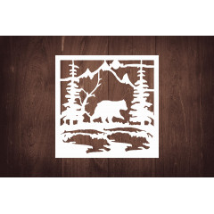 Unleash The Wild Spirit! Create Majestic DIY Projects with Our Bear Stencil - 5.5 x 5.5 Inches of Wildlife Magic