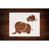 Reusable Mom and Baby Elephant Stencil 11" x 8.5" - Custom Family Design for Heartwarming Crafts