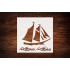 Custom Nautical Ship & Sailing Stencil 5.5" x 5.5" - Maritime Design for Ocean-Inspired Crafts