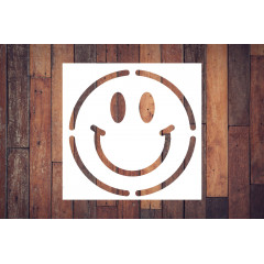 Smiley Face Stencil - Reusable Mylar for Crafts, 12 Mil Food-Safe Plastic