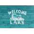 Reusable Welcome to The Lake Boat Stencil 8.5" x 11" - Custom Lakehouse Decor Design for Crafting