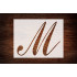 Reusable Large Script Cursive Letter M Stencil 11" x 8.5" - Custom, Elegant Design for Personalized Crafts