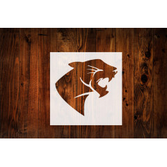 Panther Style Design Stencil, 4-Inch, Reusable Mylar Cutout for Sign Art, Crafts & DIY Projects