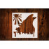 Big Dinosaur Custom Cut Stencil, 5.5x5.5 Inch for Art, DIY Projects, Scrapbooking & Wall Painting