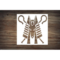 Anubis Stencil 5.5x5.5 - Reusable for DIY Crafts, Airbrush & Drawing