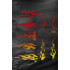 Tribal Flames Stencil 11x8.5 - Custom Fire Design for Dynamic Crafts