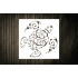 Custom Nautical Tiki Turtle Flower Stencil - 5.5 x 5.5 Inches, Personalized Reusable Plastic Stencil for DIY Oceanic Creations