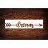 Motivational Dream Arrow Words Stencil 6" x 19.7" - Long Inspirational Design for Creative Projects