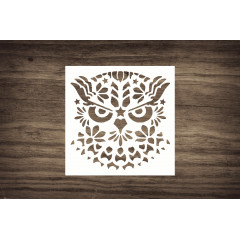 Day of The Dead Owl Stencil - 5.5 x 5.5 Inches, Intricate and Artistic Design for Dia de Los Muertos Inspired Crafts