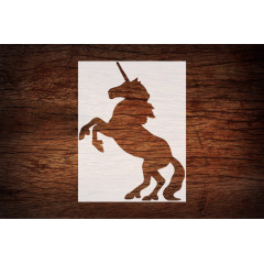 Reusable Unicorn Stencil 8.5x11 - Custom Design for Fantasy Crafts