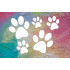 Dog Paw Prints Stencil 8.5 x 11 - Cute Design for Pet Lovers, Easy to Use