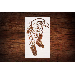 Custom Eagle Feather & Tree Stencil 5" x 8" - Nature-Inspired Design for Artistic Crafts