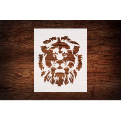 Reusable Lion Stencil 8.5" x 11" - Majestic Design for Safari-Themed Crafts