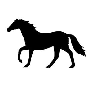 Generic Horse Stencil, Reusable, Durable Mylar, 4-Inch, Perfect for Equestrian-Themed Crafts and Home Decor, White