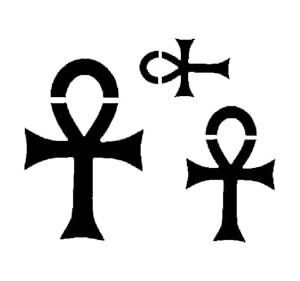 Egyptian Ankh Stencil for Painting, Reusable, Long-Lasting Mylar, 15"L x 6"W, Perfect for Art and Home Decor Projects