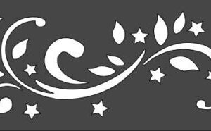 Stencil Star Flair, Plastic Reusable