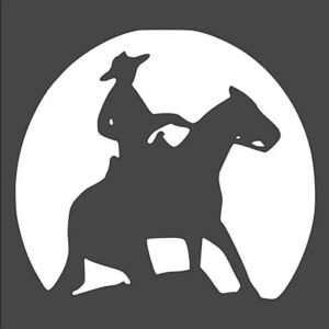 Stencil Cowboy Riding a Horse, Plastic Reusable