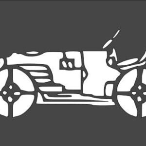 Stencil Vintage Racecar Design, Plastic Reusable