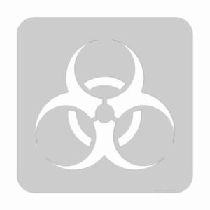 Stencil - Biohazard Symbol - Toxic Waste Decoration, Contaminated Sign, Hazard Sign, Radioactive, Templates, Pyrography LIONX
