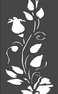 Stencil Rose Vine, Plastic Reusable