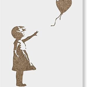 Girl with a Balloon Banksy Stencil: Reusable Stencils for DIY Painting and Crafts Create Art on Walls, Furniture, Clothing, and More