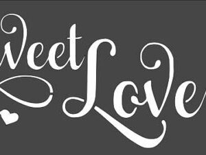 Stencil Sweet Love Heart Design, Plastic Reusable