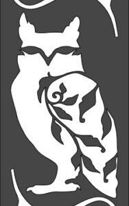 Stencil Owl Sign, Plastic Reusable