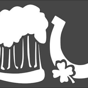 Stencil Horseshoe Beer, Plastic Reusable