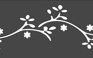 Stencil Sprig Border, Plastic Reusable