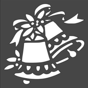Stencil Bells Design, Plastic Reusable