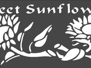 Stencil Two Sunflowers Big, Plastic Reusable
