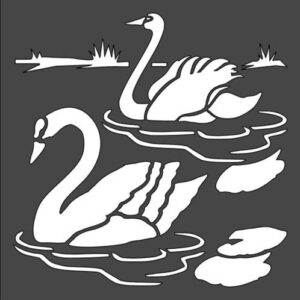 Stencil Swan, Plastic Reusable