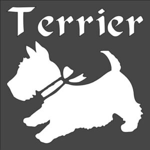 Stencil Terrier Dog, Plastic Reusable