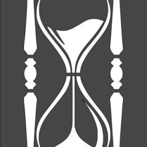 Stencil Hour Glass, Plastic Reusable