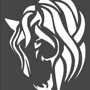 Stencil Horse with a Beautiful Mane, Plastic Reusable