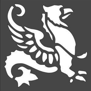 Stencil Griffin Mythical Creature, Plastic Reusable