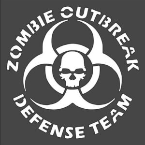 Stencil Zombie Sign Epidemic, Plastic Reusable