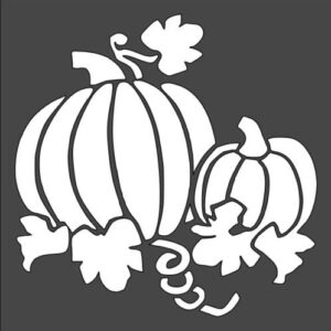 Stencil Two Pumpkins, Plastic Reusable