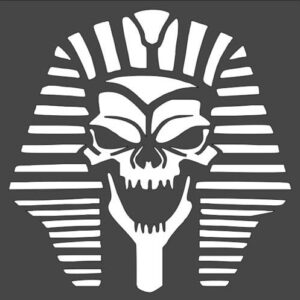 Stencil Egyptian Pharaoh Skull Skeleton, Plastic Reusable