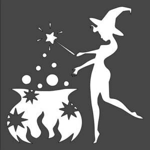 Stencil Magic Boiler Witch, Plastic Reusable
